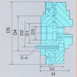 Фото 9 Патрон токарный 3-х кулачковый 80 мм, К01-80B (под фланец)